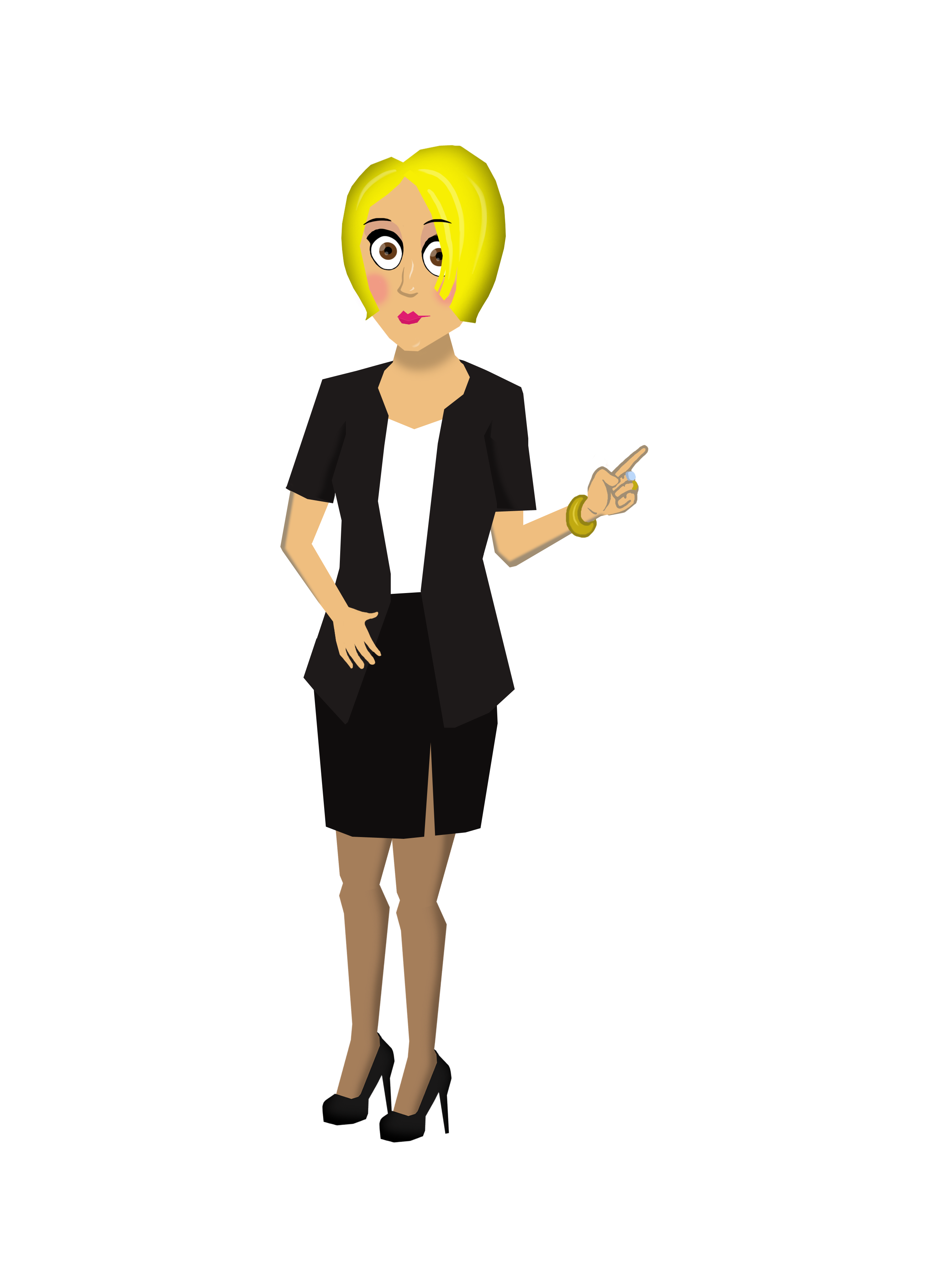 58 lady short blonde hair 1